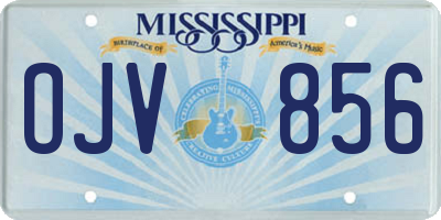 MS license plate OJV856