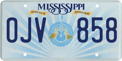 MS license plate OJV858