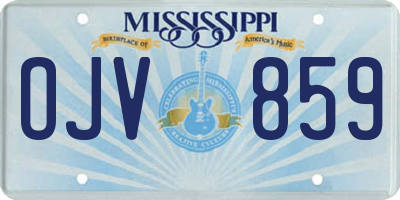 MS license plate OJV859