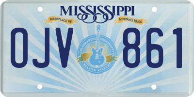 MS license plate OJV861
