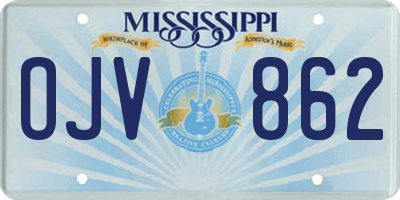 MS license plate OJV862