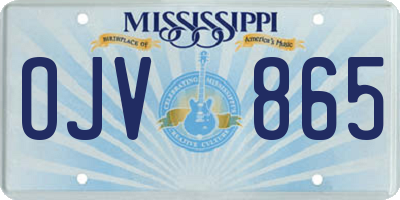 MS license plate OJV865