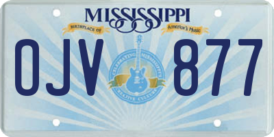 MS license plate OJV877