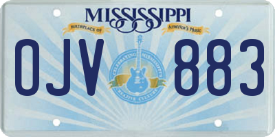 MS license plate OJV883