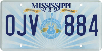 MS license plate OJV884