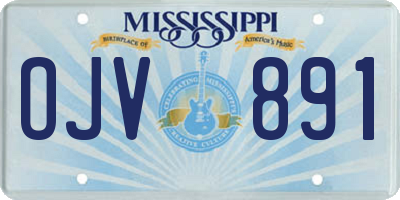 MS license plate OJV891