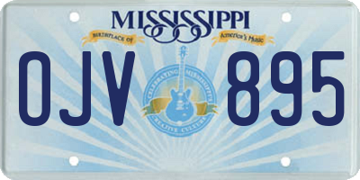 MS license plate OJV895