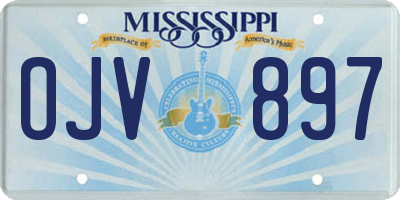 MS license plate OJV897