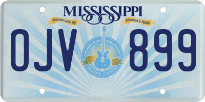 MS license plate OJV899