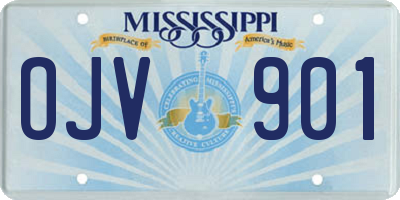 MS license plate OJV901