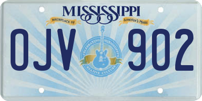 MS license plate OJV902