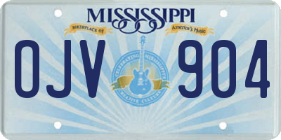 MS license plate OJV904