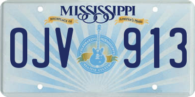 MS license plate OJV913