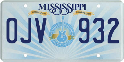 MS license plate OJV932