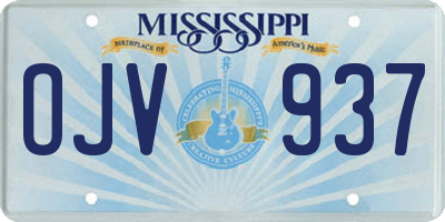 MS license plate OJV937