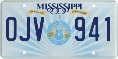 MS license plate OJV941