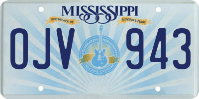 MS license plate OJV943