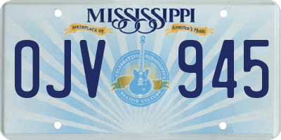 MS license plate OJV945