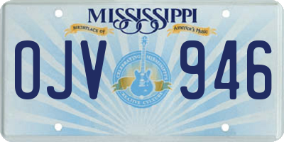 MS license plate OJV946