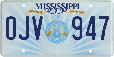 MS license plate OJV947