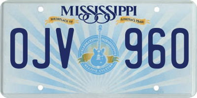 MS license plate OJV960