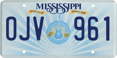 MS license plate OJV961