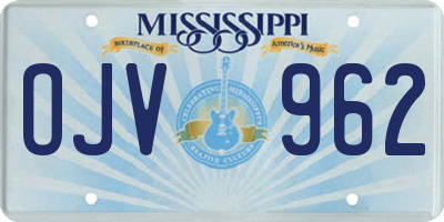 MS license plate OJV962