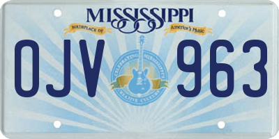 MS license plate OJV963