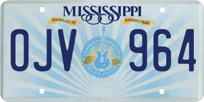 MS license plate OJV964
