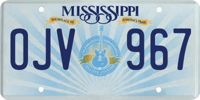 MS license plate OJV967