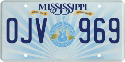 MS license plate OJV969