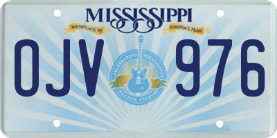 MS license plate OJV976