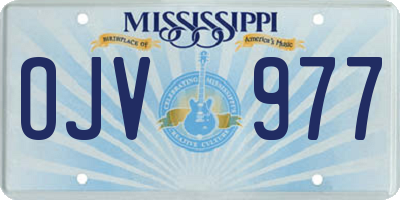MS license plate OJV977