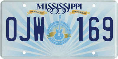MS license plate OJW169
