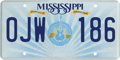 MS license plate OJW186