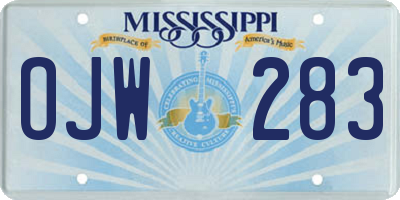 MS license plate OJW283