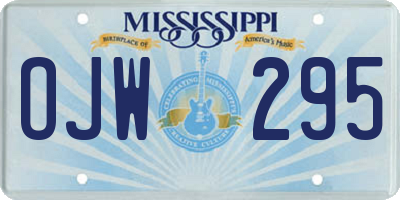MS license plate OJW295