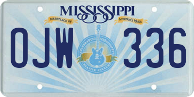MS license plate OJW336