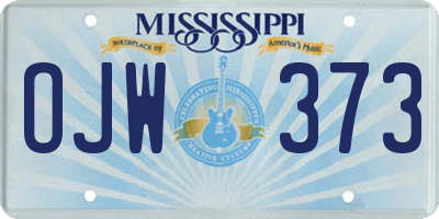 MS license plate OJW373