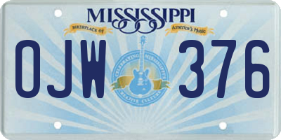 MS license plate OJW376