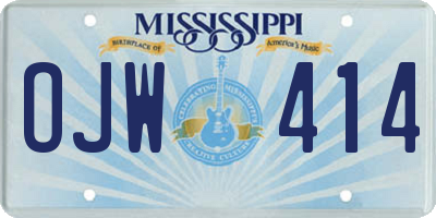 MS license plate OJW414