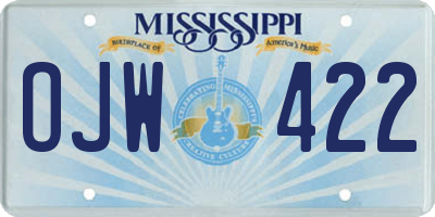 MS license plate OJW422