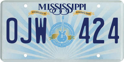 MS license plate OJW424