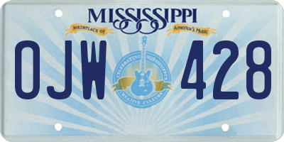 MS license plate OJW428