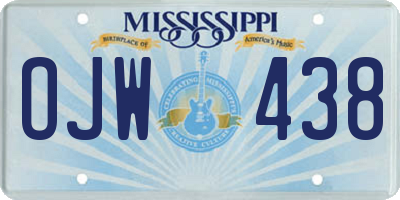 MS license plate OJW438