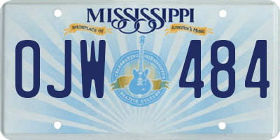 MS license plate OJW484