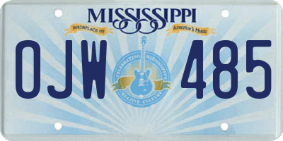 MS license plate OJW485