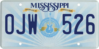 MS license plate OJW526