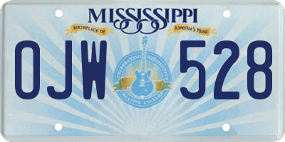 MS license plate OJW528