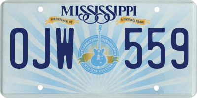MS license plate OJW559